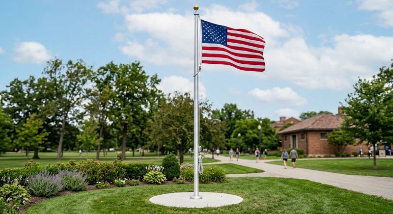 Flagpole Installation project example